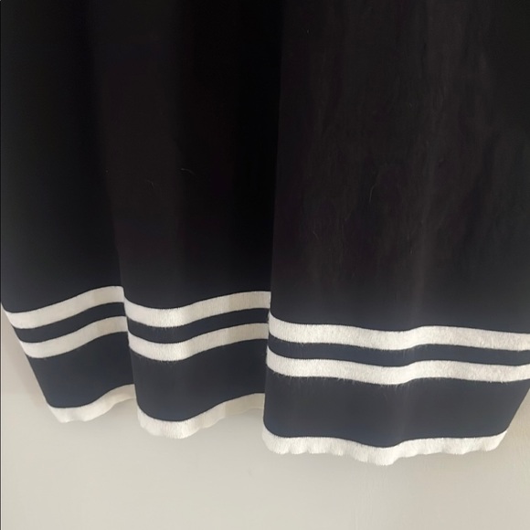 Anne Klein Black Dress with White Stripes Size L - Picture 7 of 16